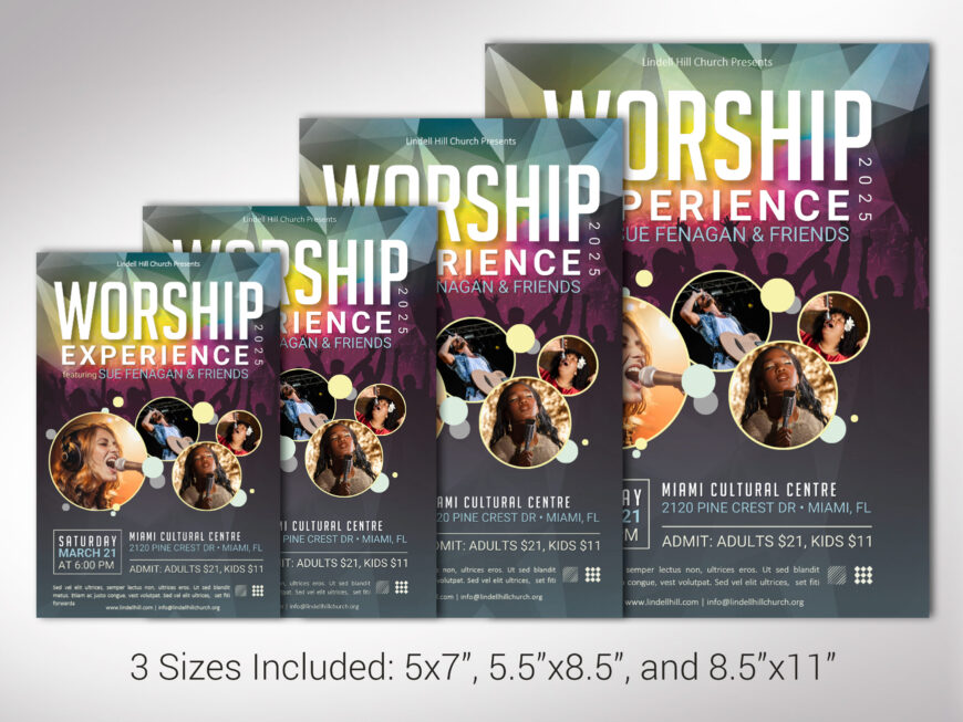 Worship Concert Flyer Canva Template