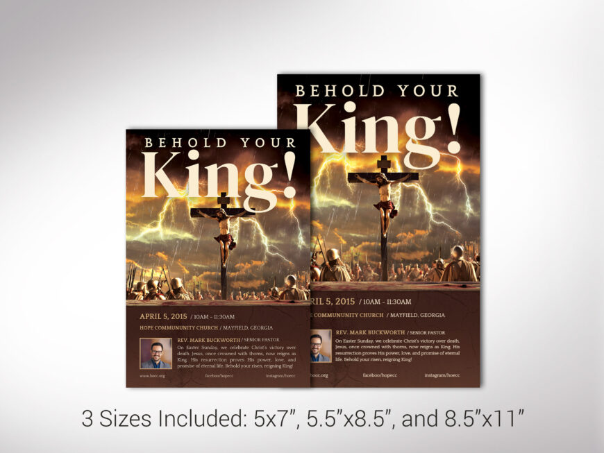 Crucified King Easter Flyer Template for Canva