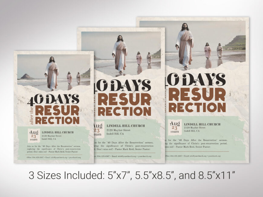 Resurrection Easter Flyer Template for Canva