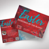 Easter Sunday Church Postcard Template for Canva