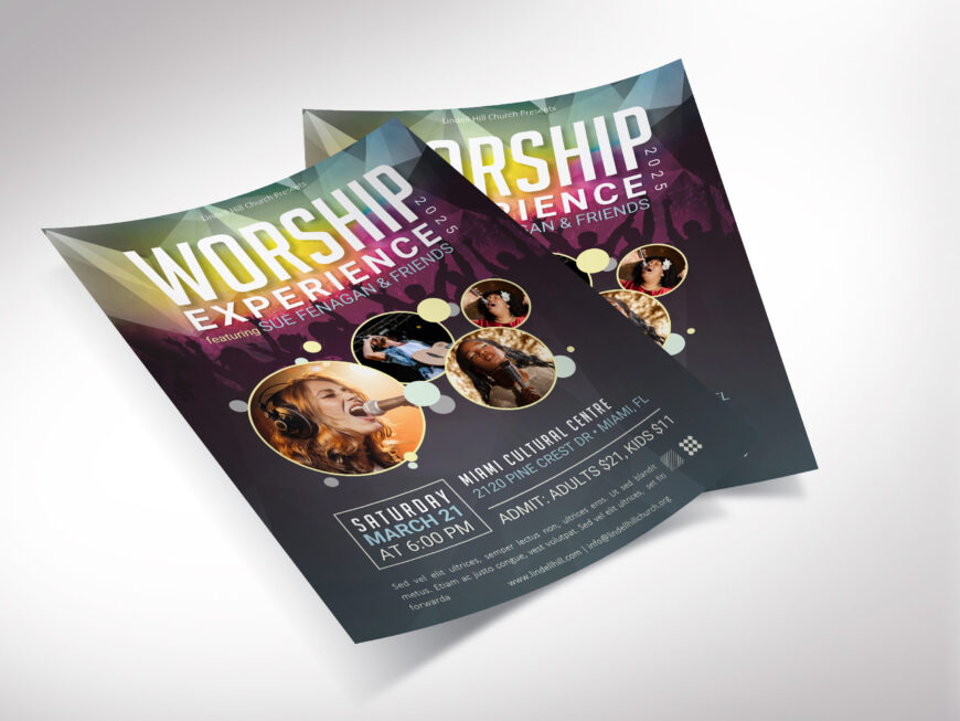 Worship Concert Flyer Canva Template