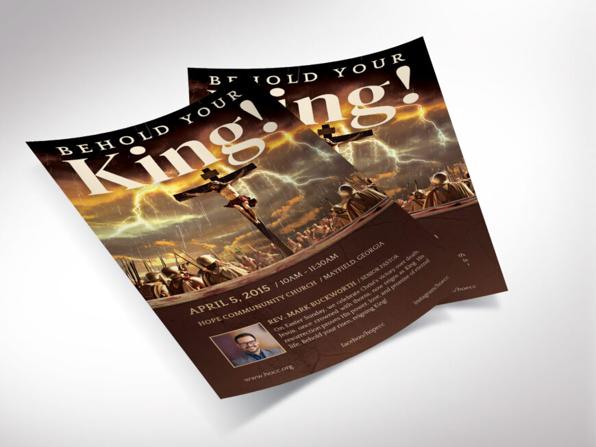 Crucified King Easter Flyer Template for Canva