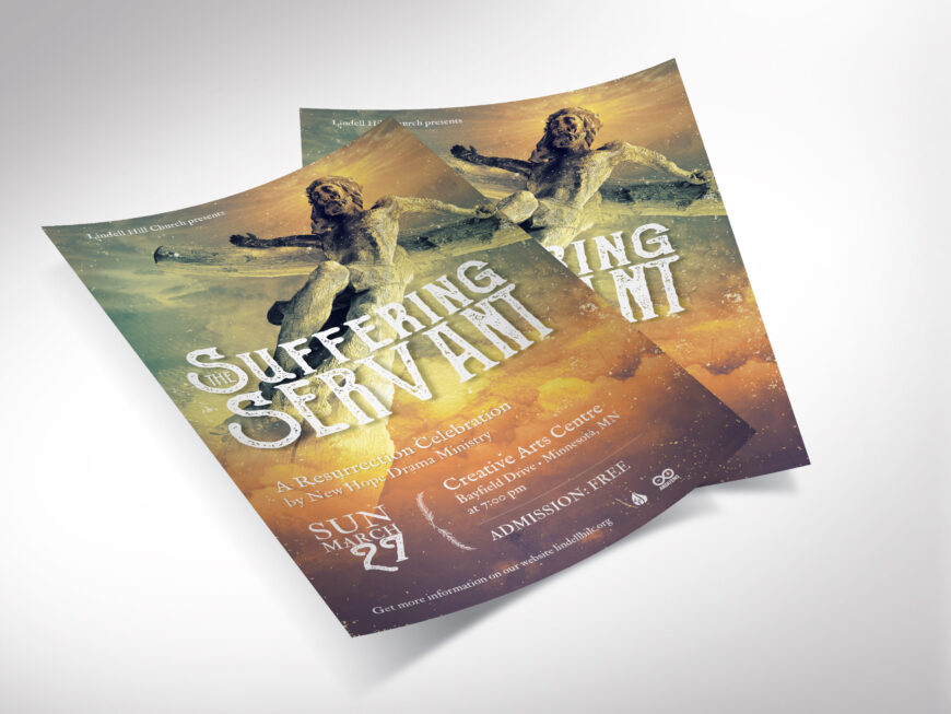 Suffering Servant Easter Flyer Template for Canva