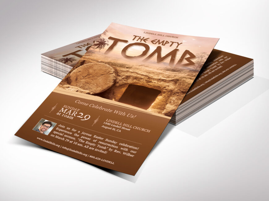 Empty Tomb Easter Church Postcard Template Canva