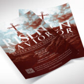 Risen Savior Easter Flyer Template for Canva