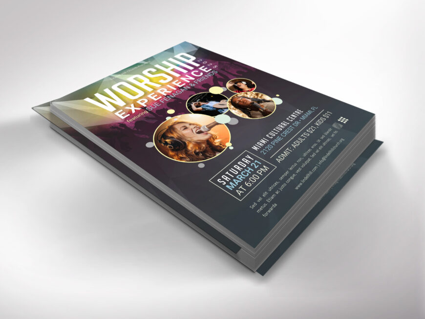 Worship Concert Flyer Canva Template