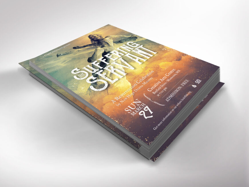 Suffering Servant Easter Flyer Template for Canva