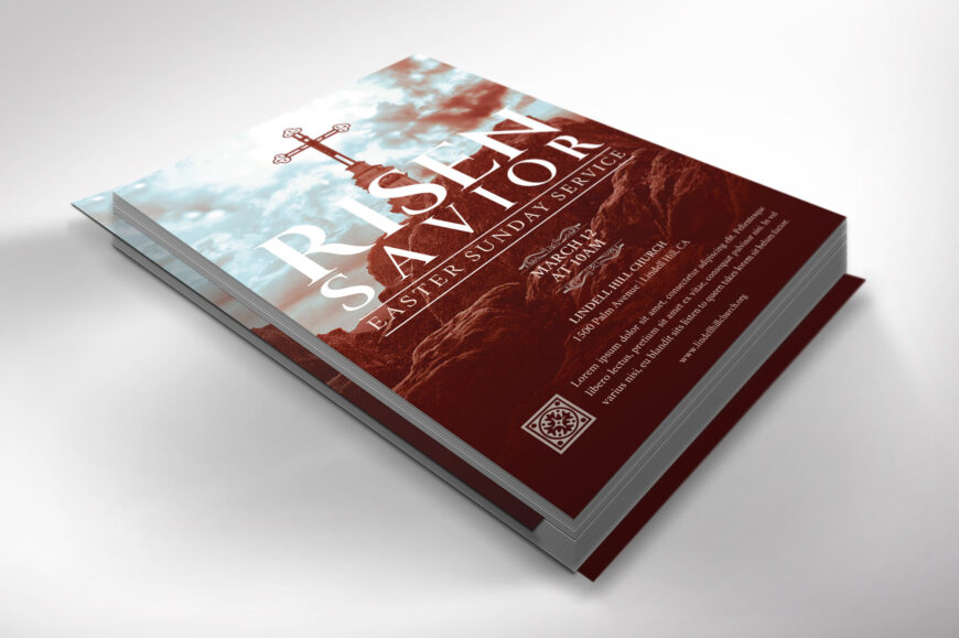 Risen Savior Easter Flyer Template for Canva