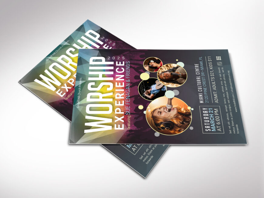 Worship Concert Flyer Canva Template