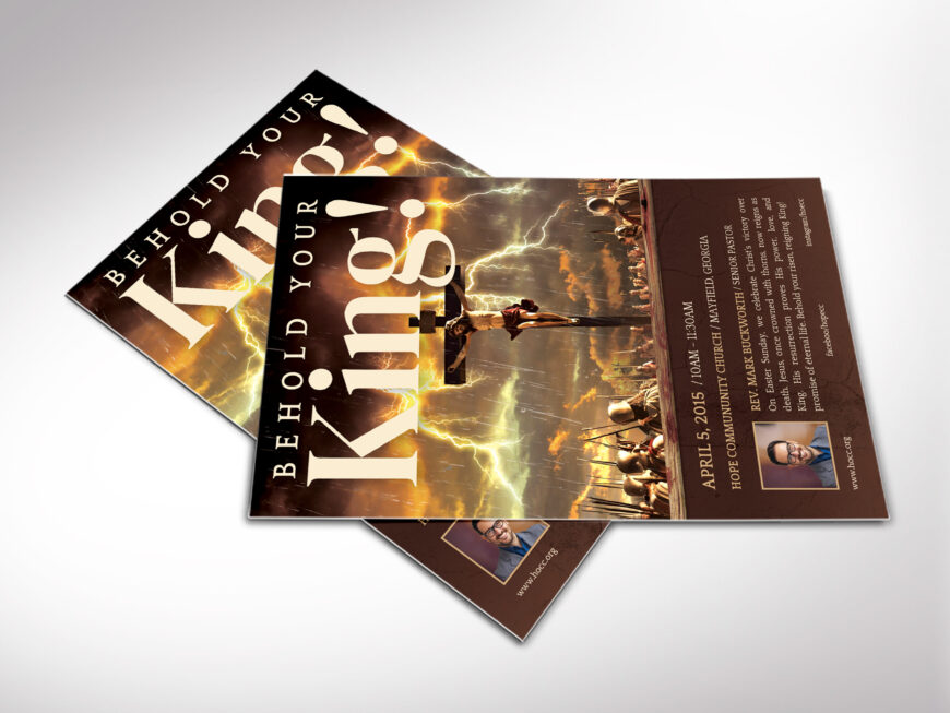 Crucified King Easter Flyer Template for Canva