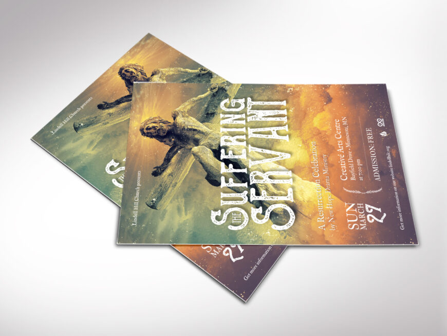 Suffering Servant Easter Flyer Template for Canva