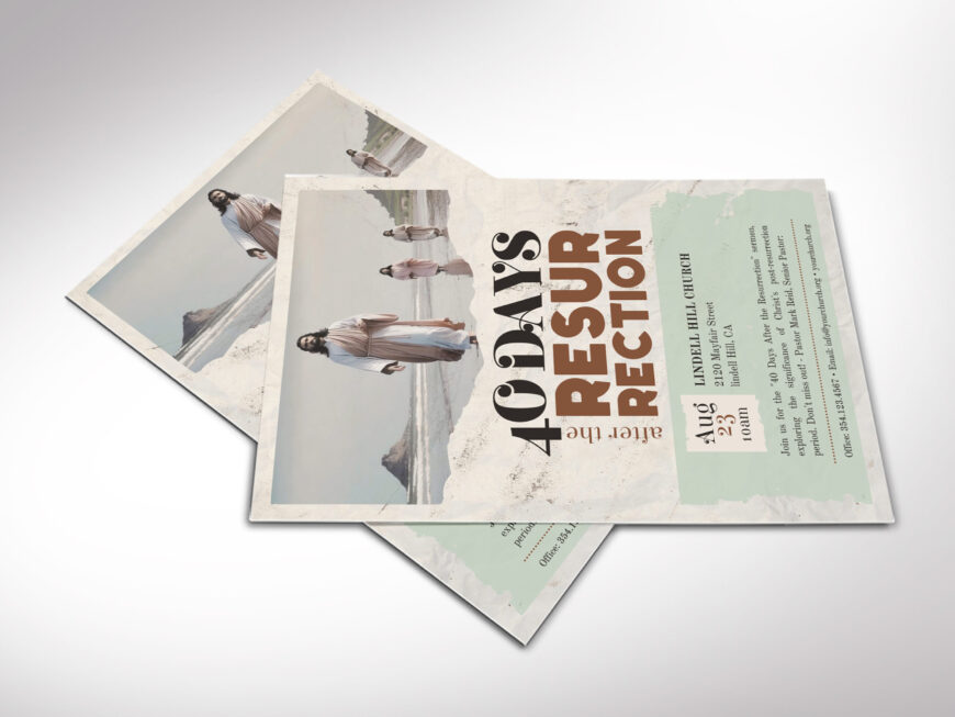 Resurrection Easter Flyer Template for Canva