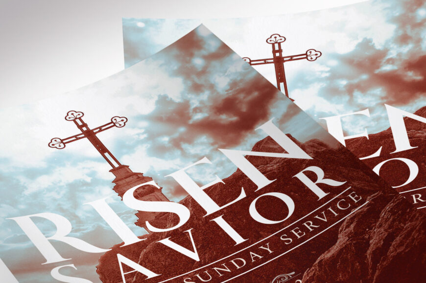 Risen Savior Easter Flyer Template for Canva