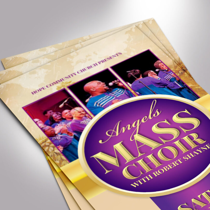 Mass Choir Concert Ticket Template Set