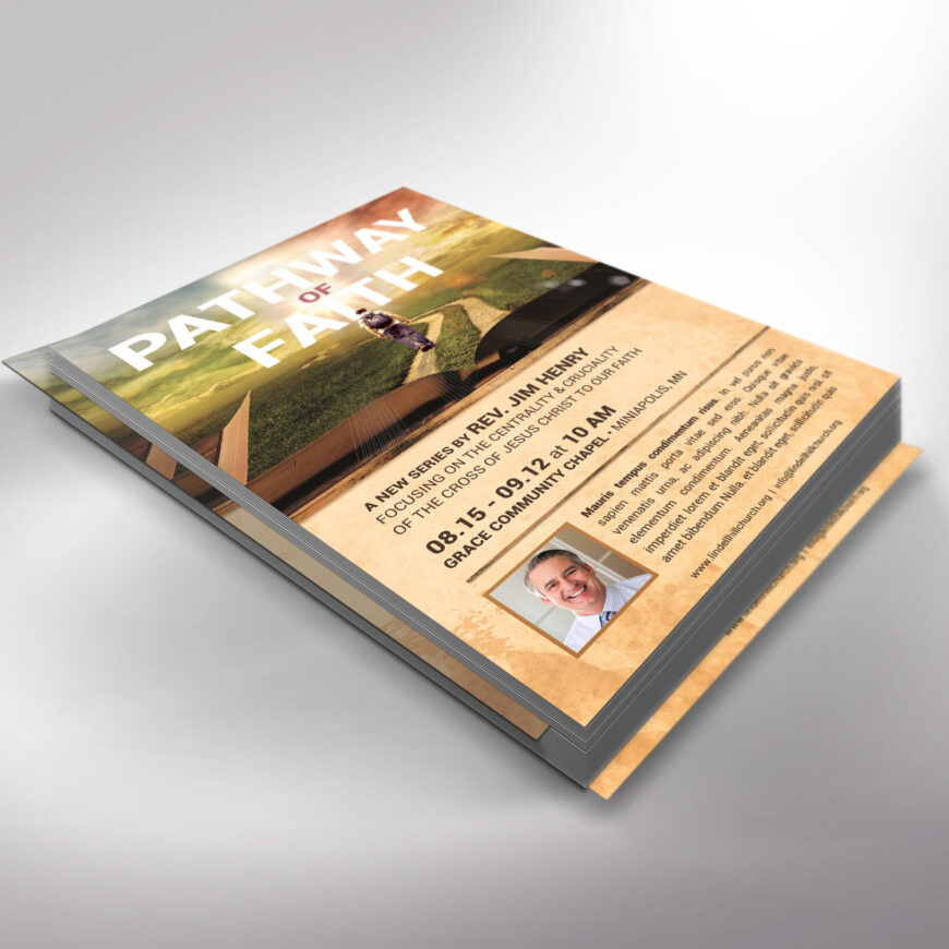 Faith Path Church Flyer Template, Word and Publisher