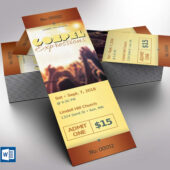 Vibrant Gospel Concert Ticket Template Set