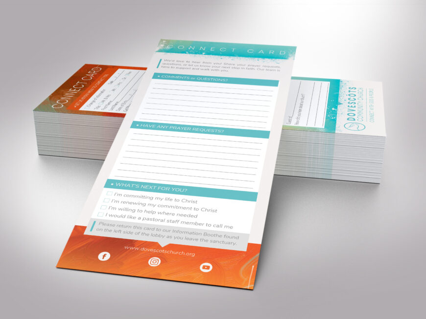 Easter Sunday Connect Card Template Canva