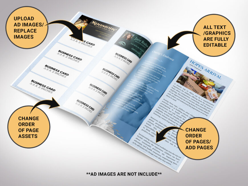 Black Church Souvenir Book Canva Template,