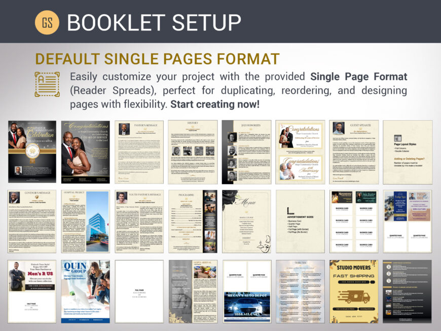 Black Gold Church Souvenir Book Canva Template