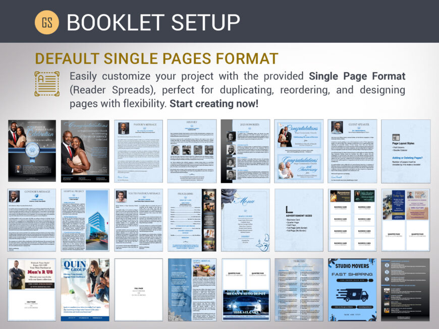 Black Church Souvenir Book Canva Template,