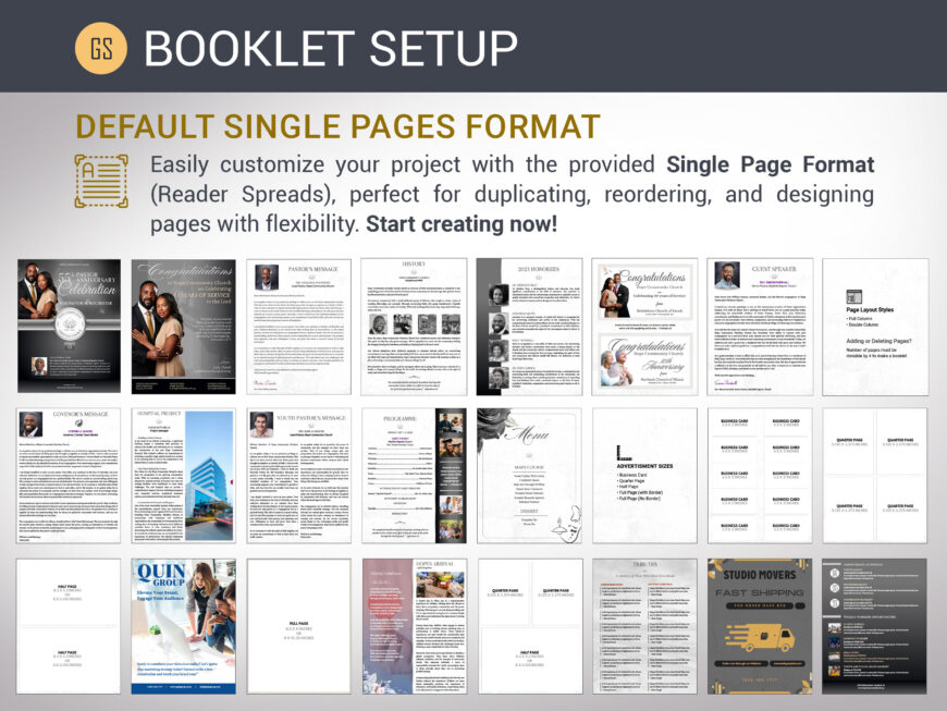 Black Silver Church Souvenir Book Canva Template