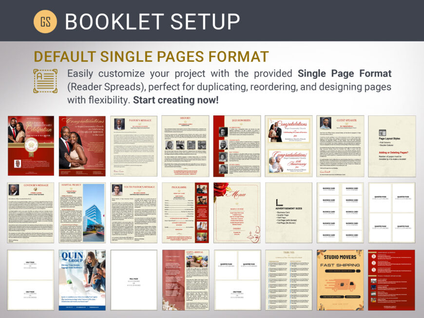 Red Church Souvenir Book Canva Template