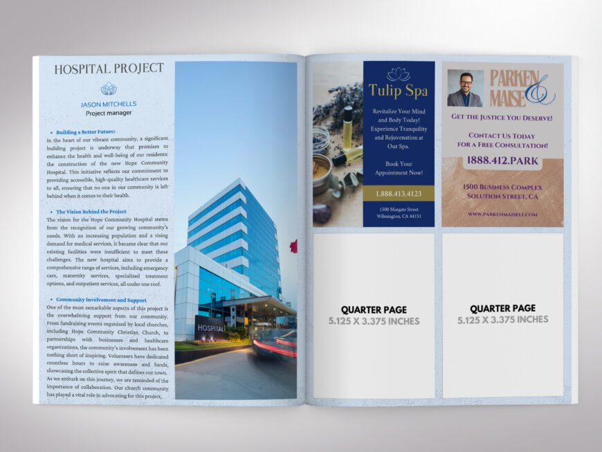 Black Church Souvenir Book Canva Template,