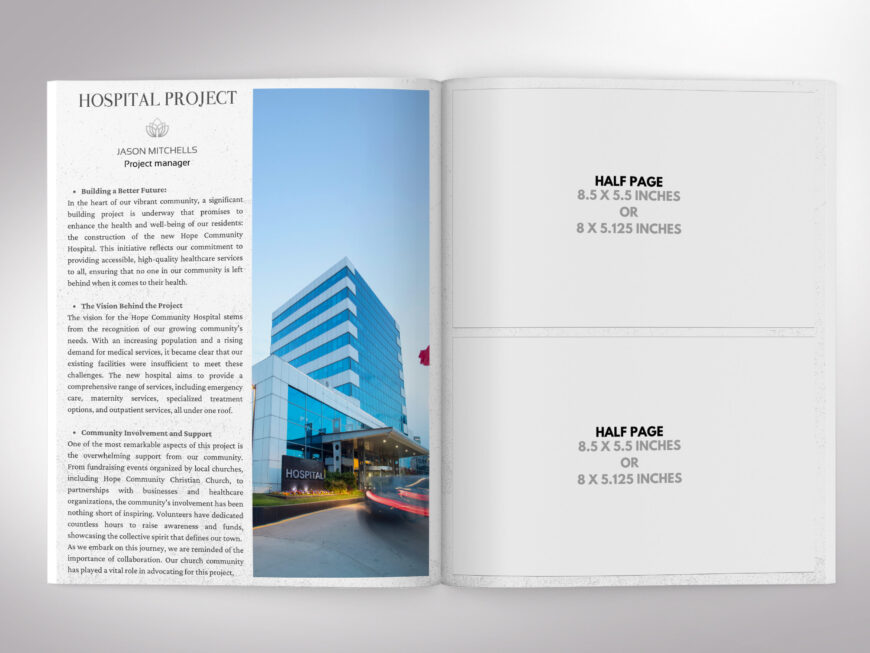 Black Silver Church Souvenir Book Canva Template