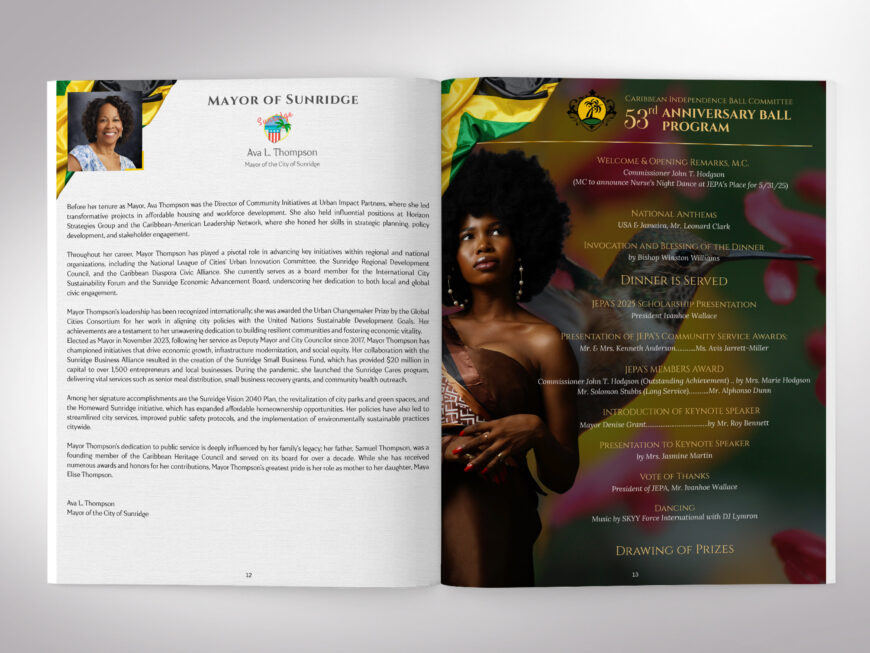 Jamaica Independence Gala Souvenir Book Canva Template