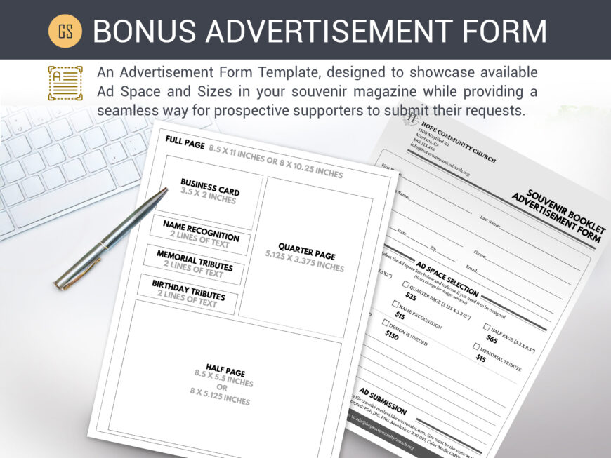 Black Silver Church Souvenir Book Canva Template