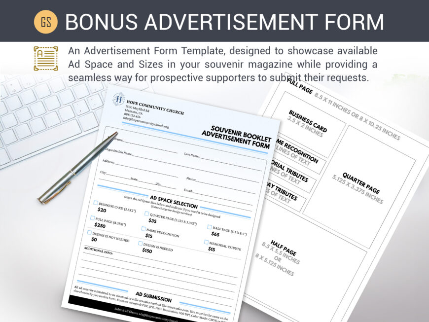 Black Church Souvenir Book Canva Template,