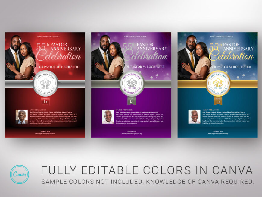 Black Silver Church Souvenir Book Canva Template