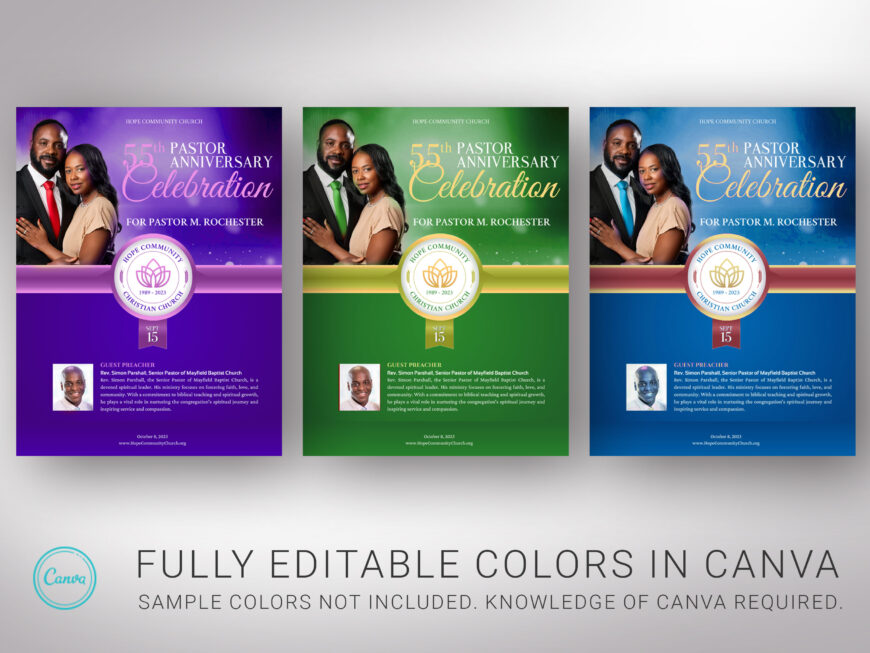 Red Church Souvenir Book Canva Template