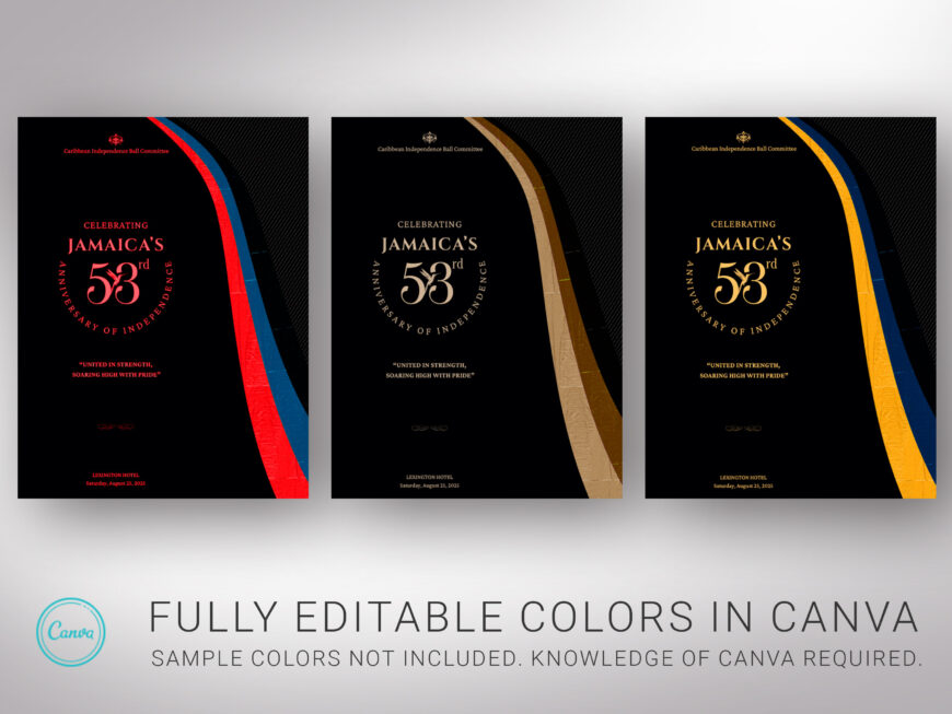 Jamaica Independence Gala Souvenir Book Canva Template