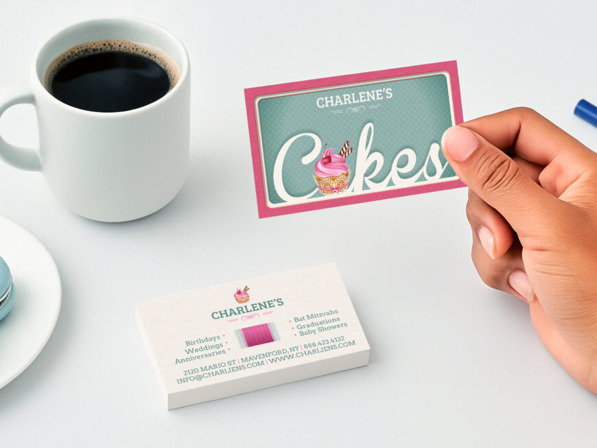 Cupcake Bakery Business Card Canva Template