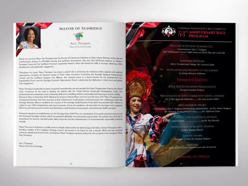 Trinidad Anniversary Gala Souvenir Book Canva Template