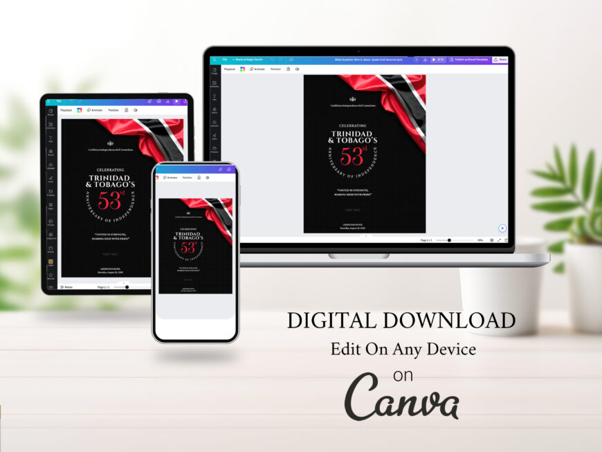 Trinidad Anniversary Gala Souvenir Book Canva Template