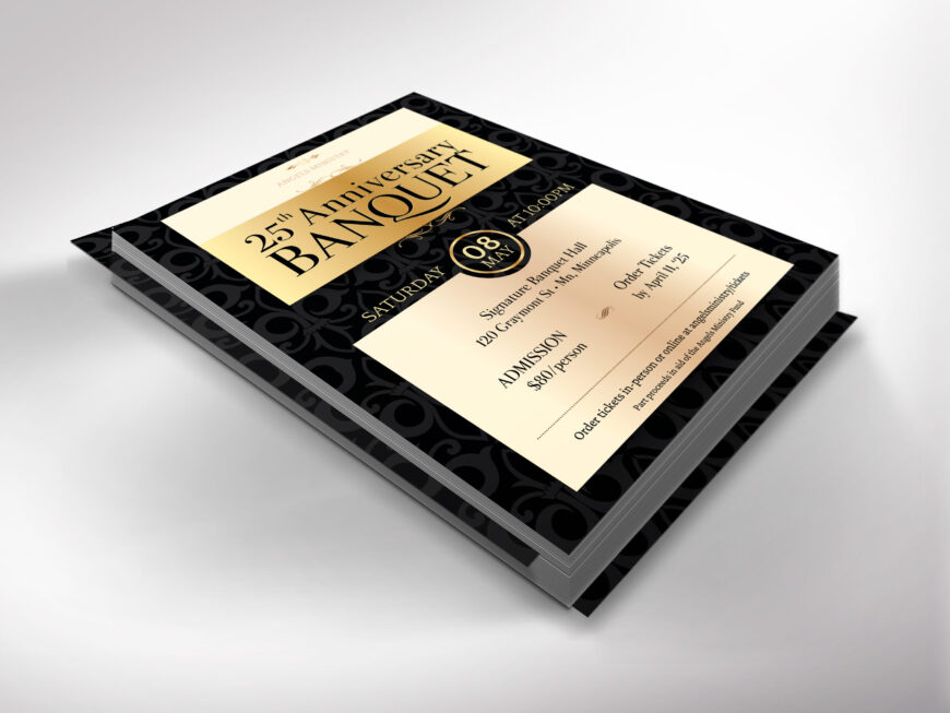 Black Church Anniversary Banquet Flyer Canva Template