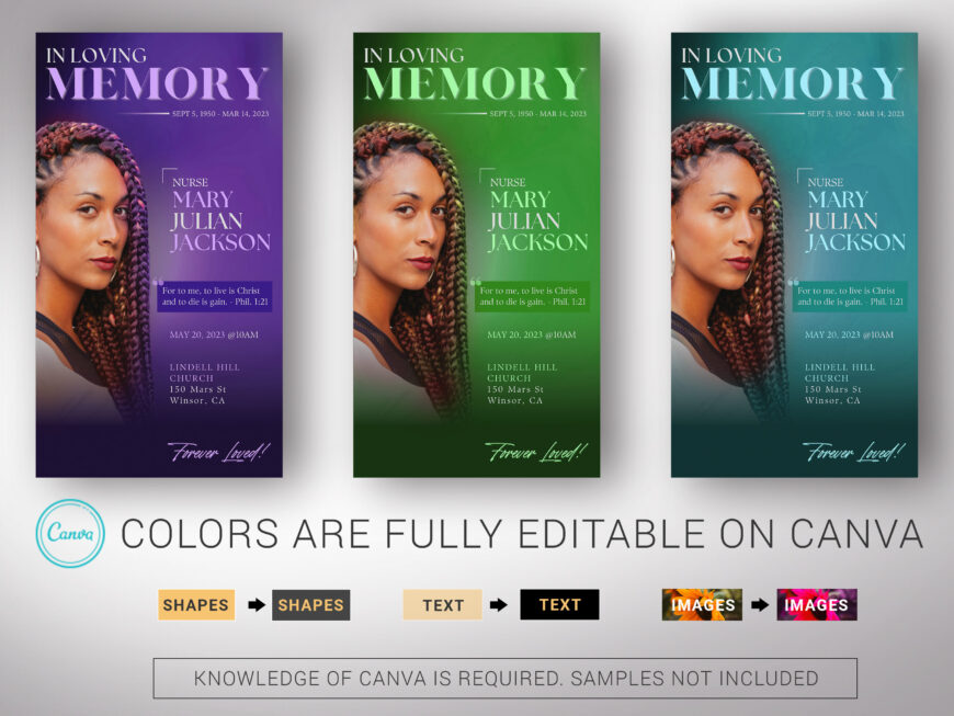 Amber Dawn Legal Trifold Funeral Program Canva Template