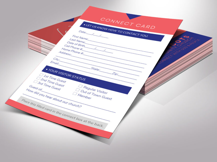 Modern Church Connect Card Template