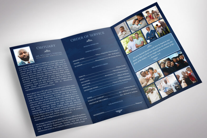 Blue Sky Funeral Program Template