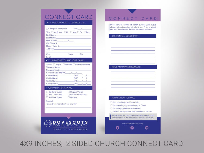 Church Connect Card Canva Template