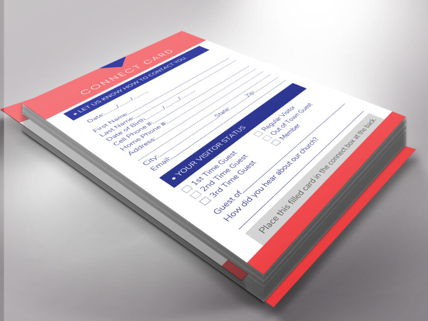 Modern Church Connect Card Template
