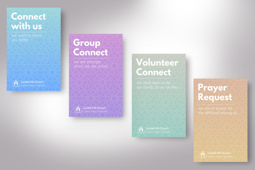 Pastel Church Connect Card Template
