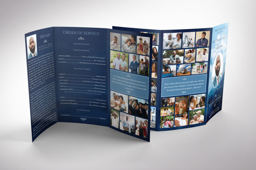 Blue Sky Funeral Program Template