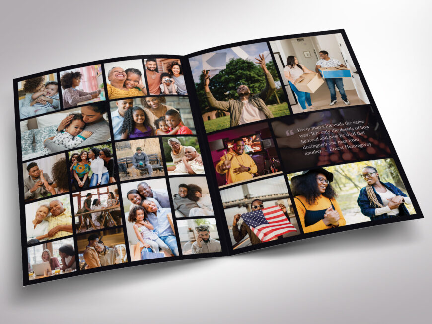 Gamer Tabloid Funeral Program Canva Template