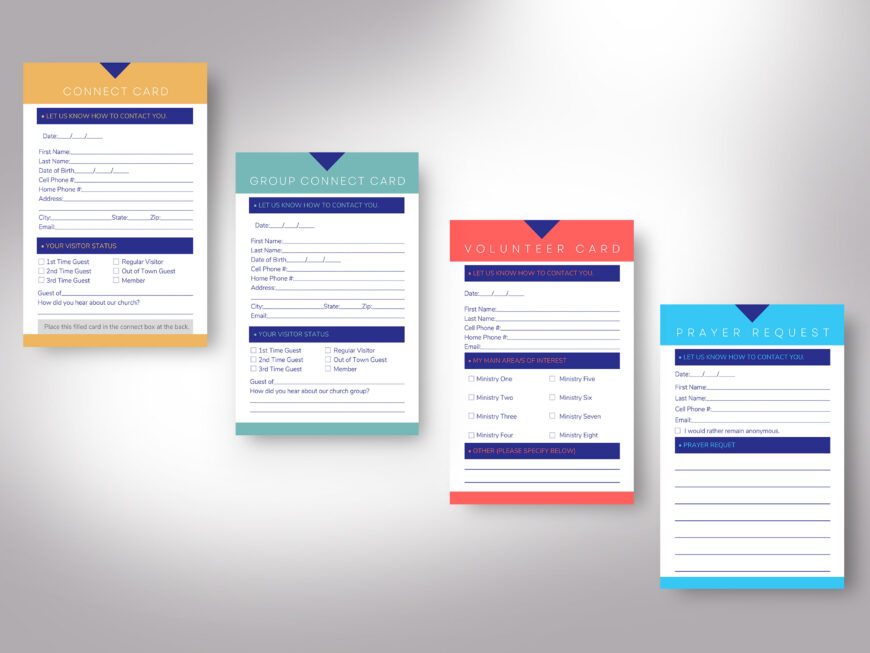 Church QR Connect Card Template Bundle