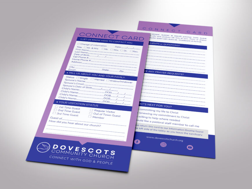 Church Connect Card Canva Template