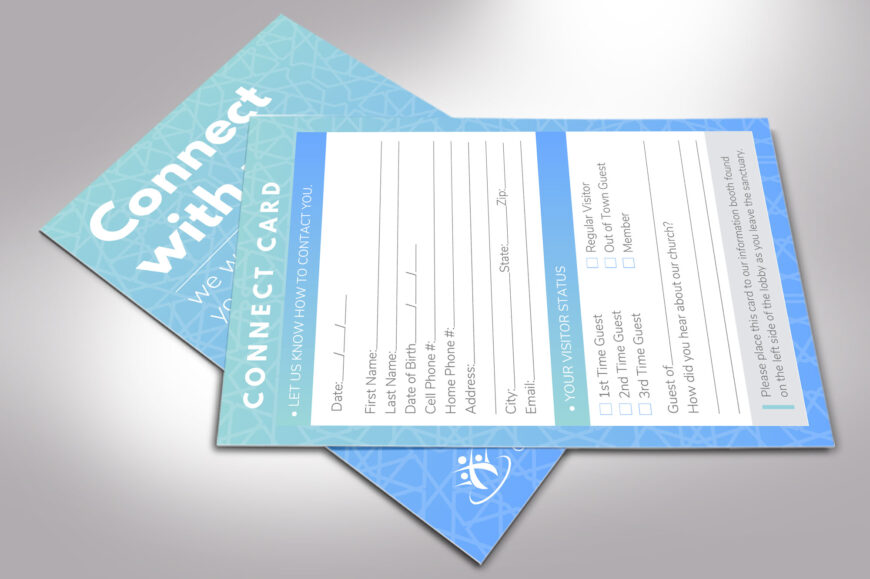Pastel Church Connect Card Template