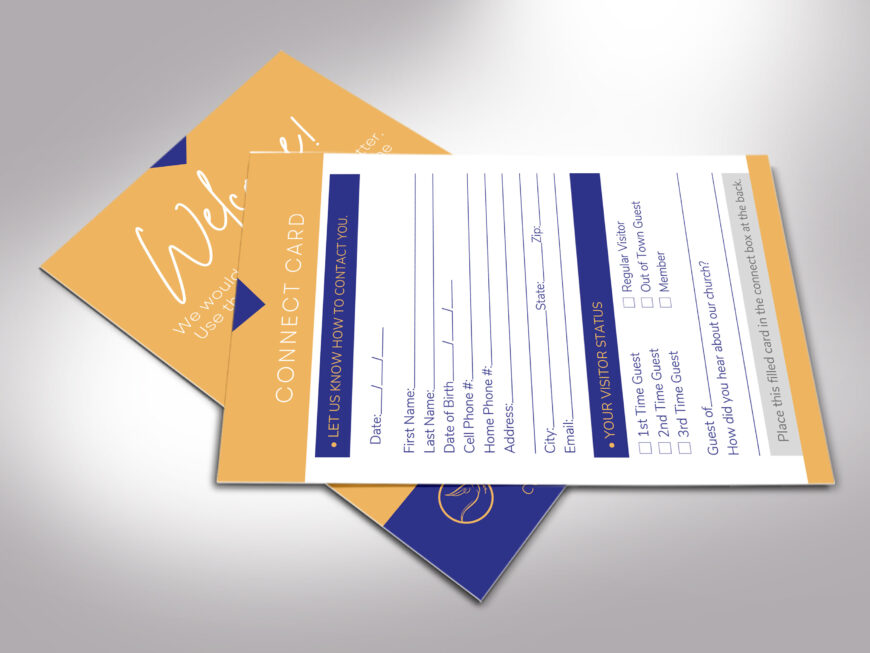 Church QR Connect Card Template Bundle